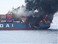 Transport: container ship accident