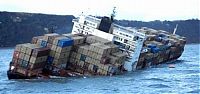 Transport: container ship accident