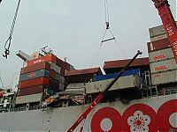 Transport: container ship accident