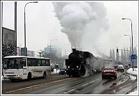 Transport: Train in the city, Brno, Czech Republic