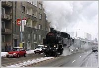 Transport: Train in the city, Brno, Czech Republic