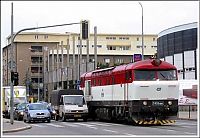 Transport: Train in the city, Brno, Czech Republic