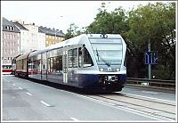 Transport: Train in the city, Brno, Czech Republic