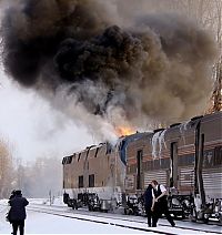 Transport: Amtrak train fire, Netherlands