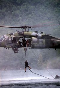 Transport: helicopter in action