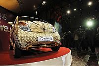 Transport: Tata Nano, 24 carat gold plated