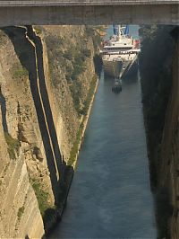 Transport: The Corinth Canal, Aegean Sea, Greece