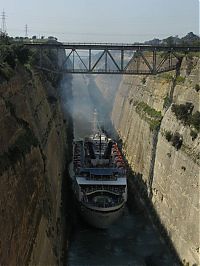 Transport: The Corinth Canal, Aegean Sea, Greece