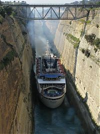 Transport: The Corinth Canal, Aegean Sea, Greece