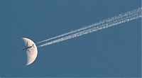 Transport: contrails, condensation vapour trails