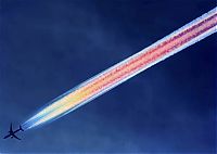 Transport: contrails, condensation vapour trails