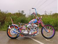 Transport: Custom chopper by Rick Fairless, Strokers Dallas