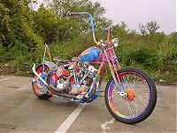 Transport: Custom chopper by Rick Fairless, Strokers Dallas