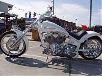 Transport: Custom chopper by Rick Fairless, Strokers Dallas