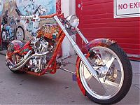 Transport: Custom chopper by Rick Fairless, Strokers Dallas