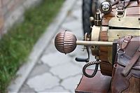 Transport: motorized steampunk tricycle