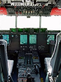 Transport: airplane cockpit