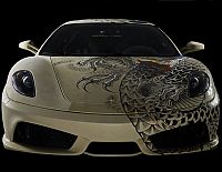 Transport: Ferrari F430 with tattoos by Philippe Pasqua