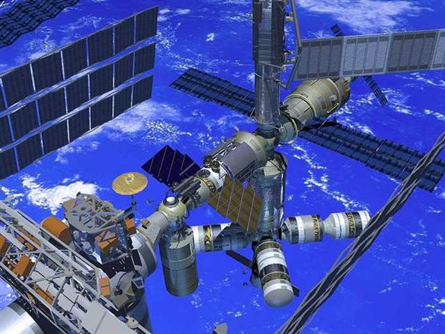 ISS in space