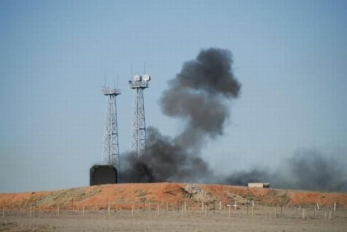 Rocket launch with two satellites on board