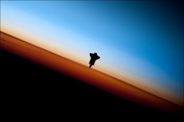 Space shuttle Endeavour at International Space Station