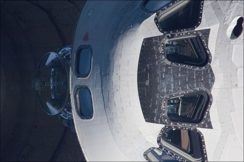 Space shuttle Endeavour at International Space Station