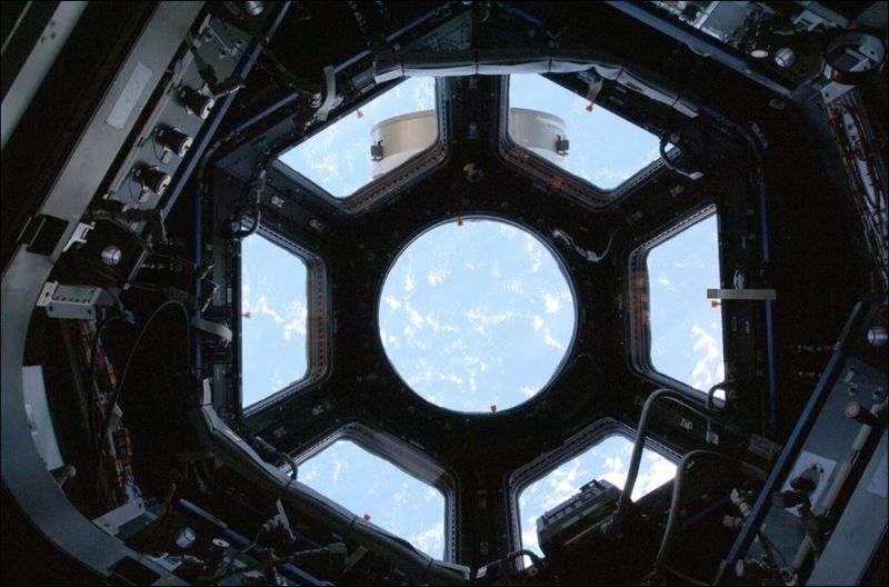 Space shuttle Endeavour at International Space Station