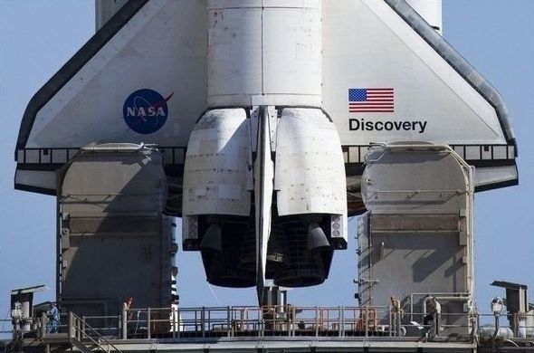 Space shuttle Discovery launched, United States