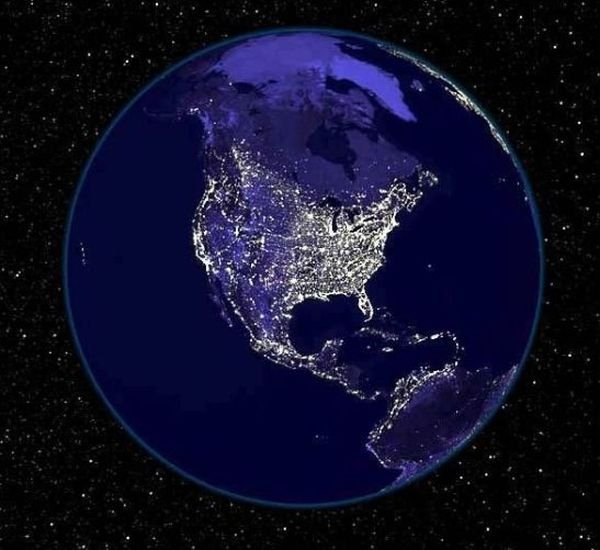 our planet at night