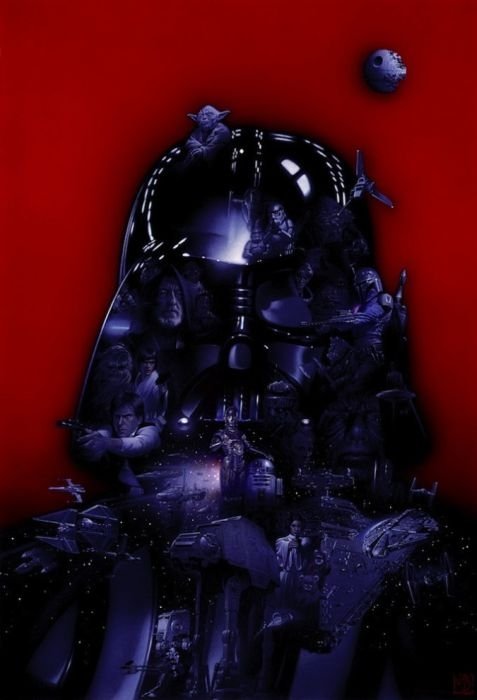 Star wars paintings by Tsuneo Sanda