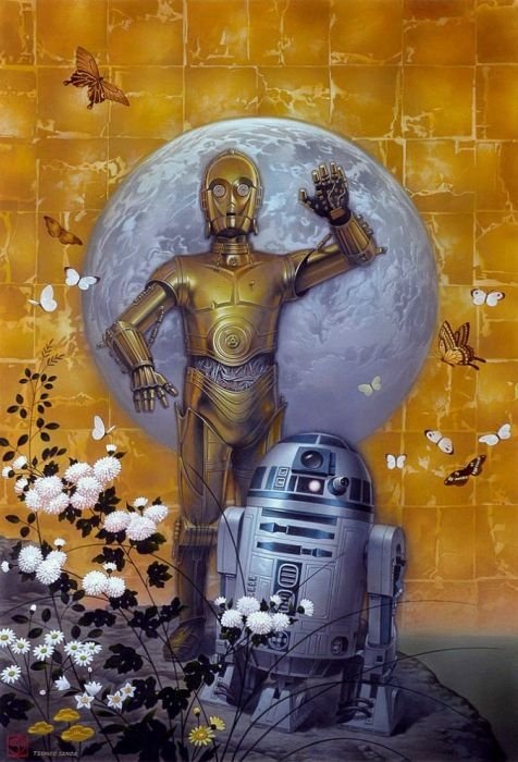 Star wars paintings by Tsuneo Sanda