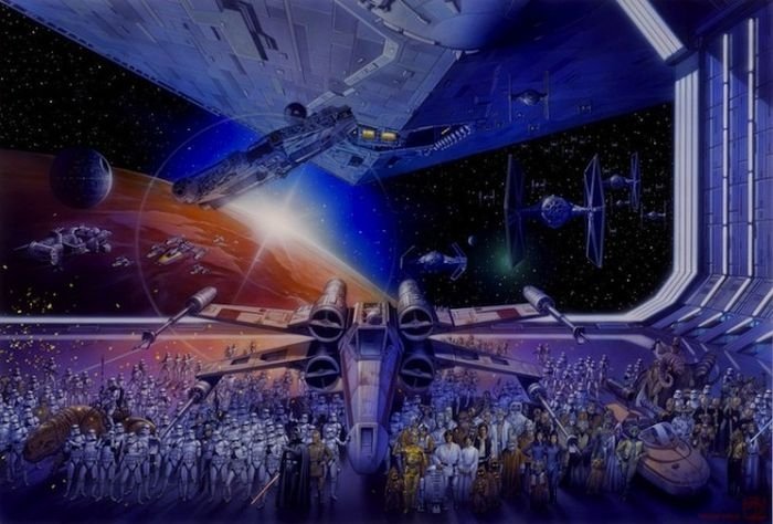 Star wars paintings by Tsuneo Sanda