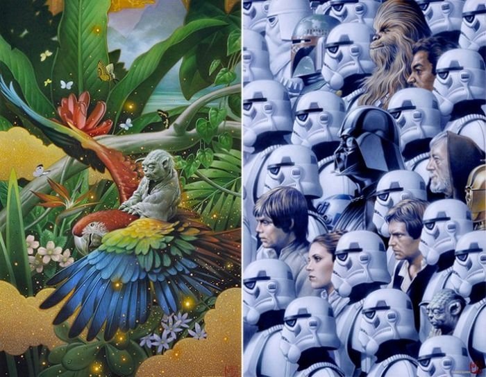 Star wars paintings by Tsuneo Sanda