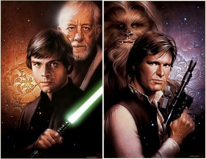 Star wars paintings by Tsuneo Sanda