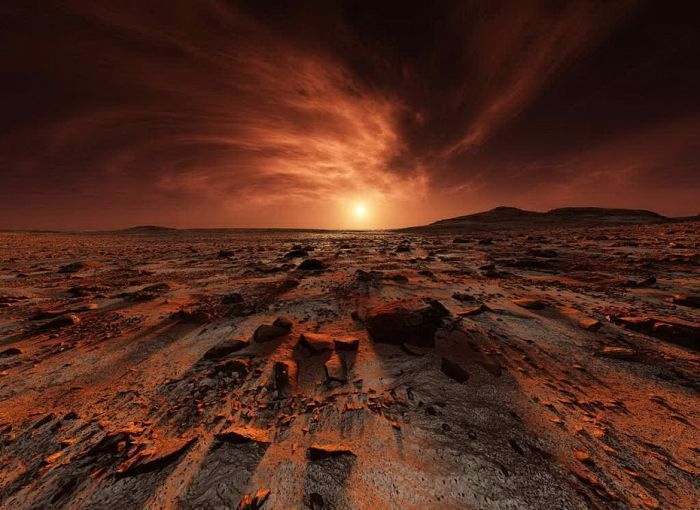 artistic rendering of mars