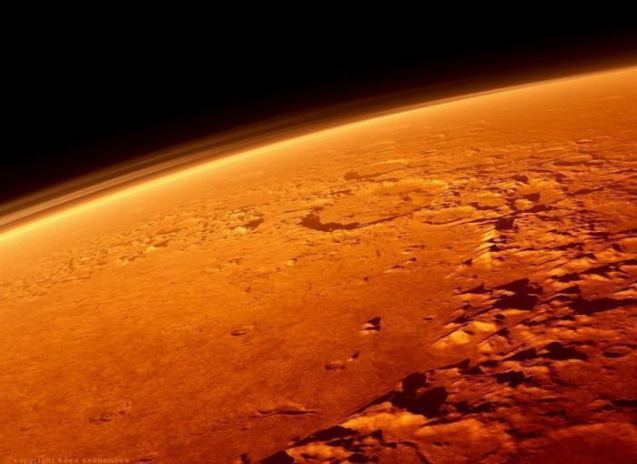 artistic rendering of mars