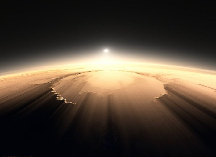 artistic rendering of mars