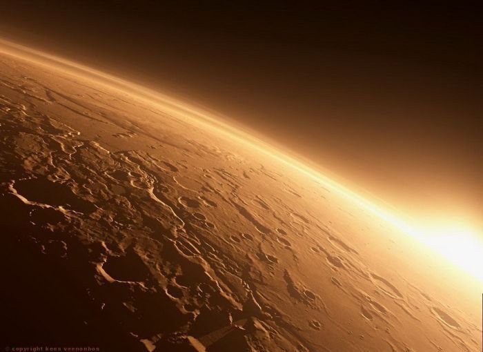 artistic rendering of mars