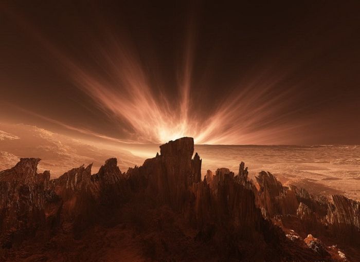 artistic rendering of mars