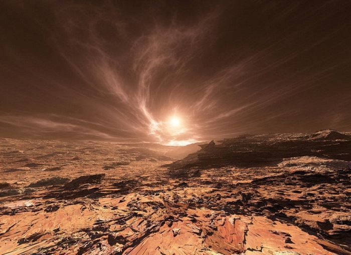 artistic rendering of mars