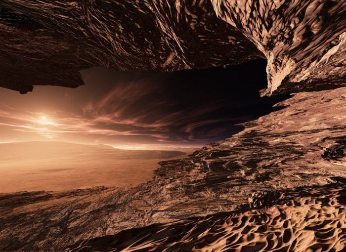 artistic rendering of mars