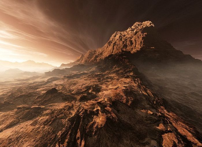 artistic rendering of mars