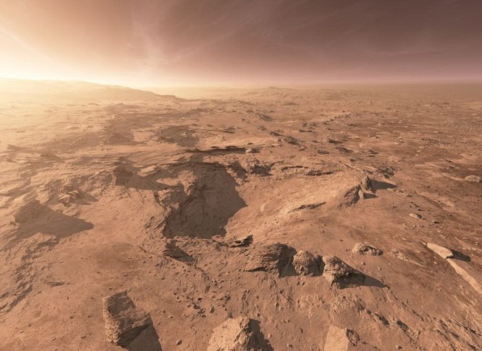 artistic rendering of mars