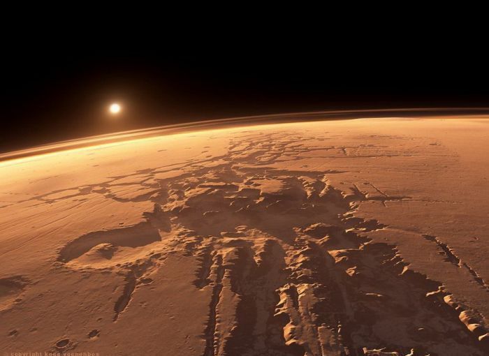 artistic rendering of mars