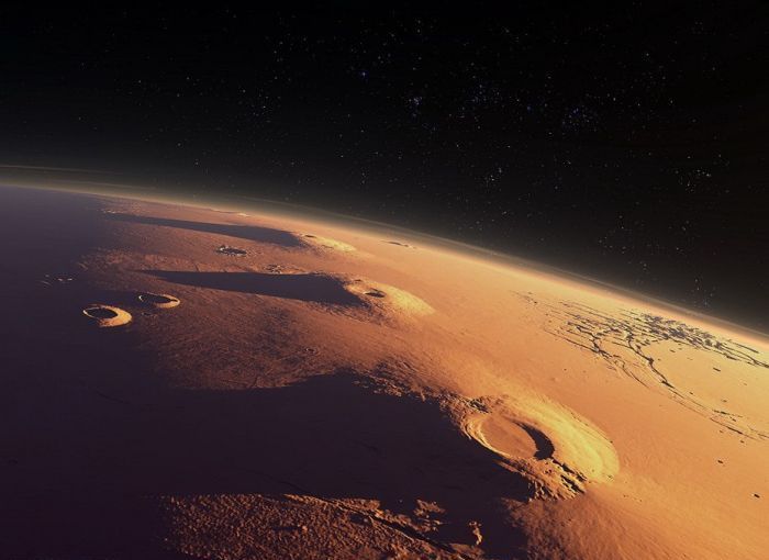 artistic rendering of mars