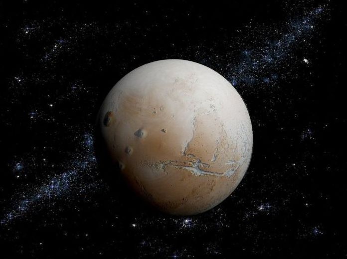 artistic rendering of mars