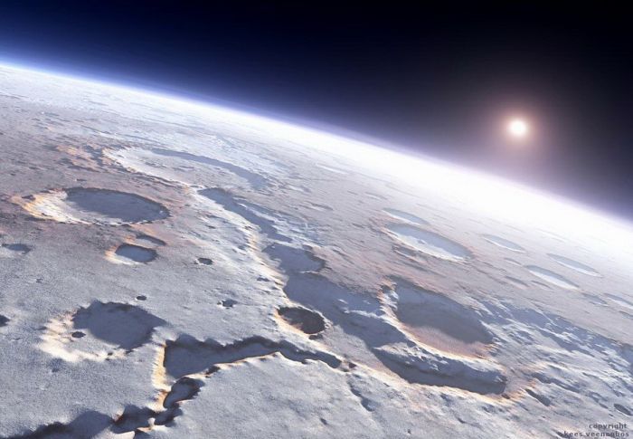 artistic rendering of mars