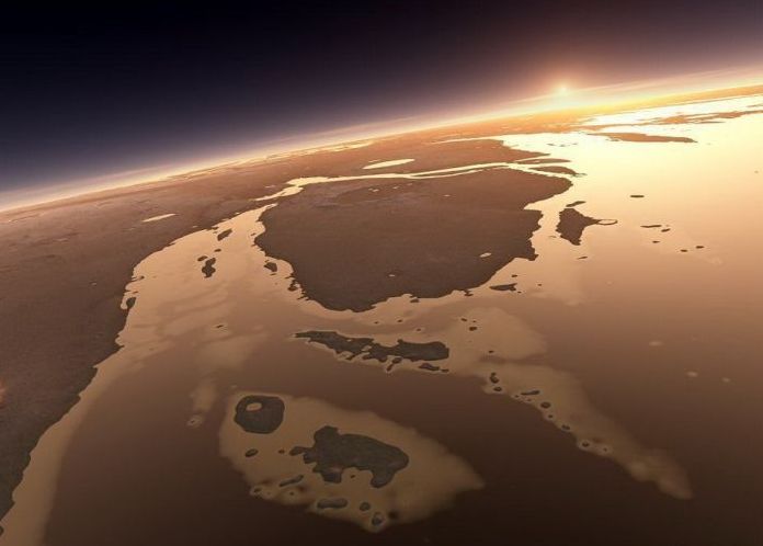 artistic rendering of mars