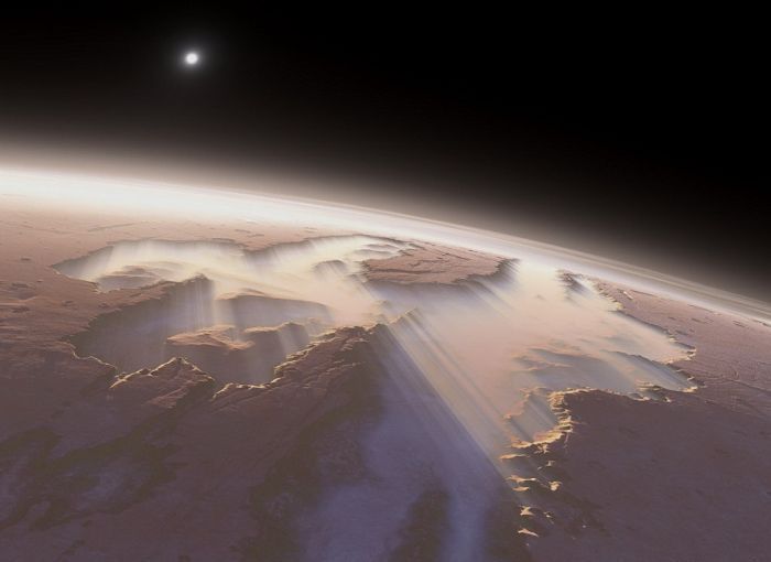 artistic rendering of mars