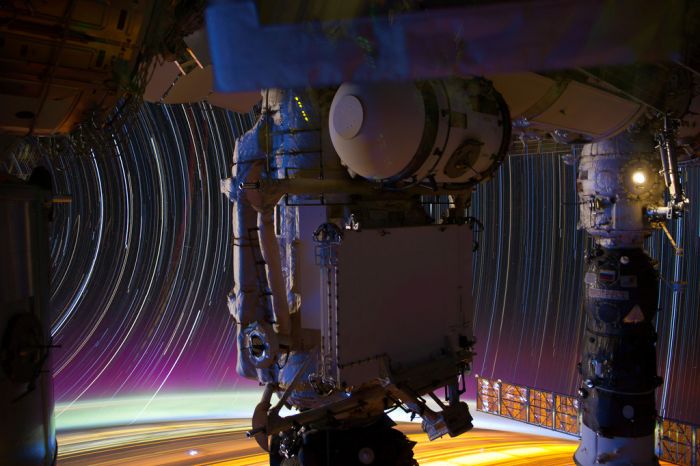 ISS star trail photography by Donald Roy Pettit